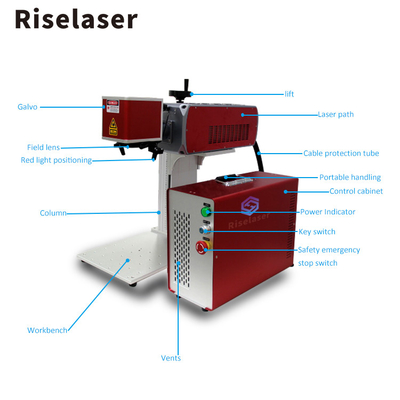 20W 30W 50W 70W Small Portable Fiber Laser Marking Machine Can Cola Desktop Engraving Machine